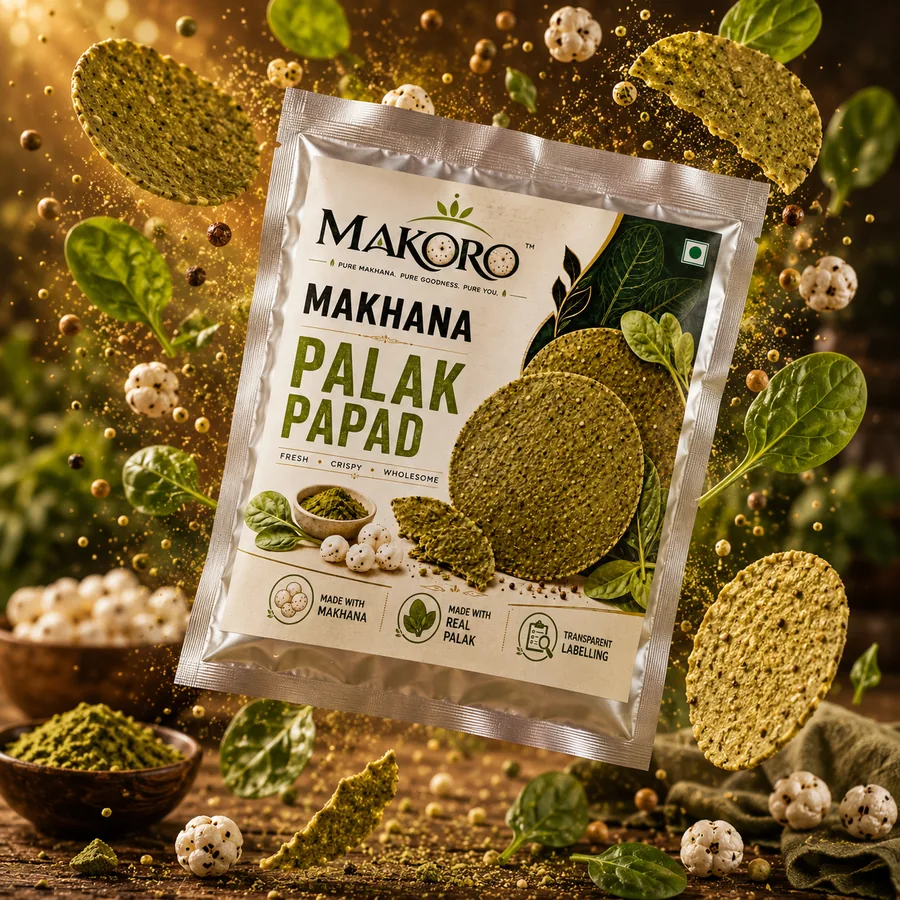 Makhana Palak Papad